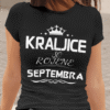 Majica Kraljice So Rojene Septembra — detajl natisa