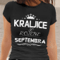 Majica Kraljice So Rojene Septembra — detajl natisa