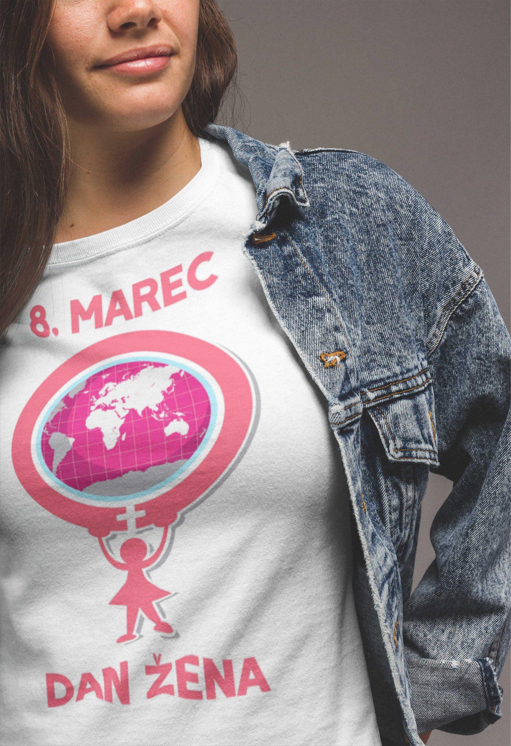 Majica 8. Marec Dan Žena — tisk na majico