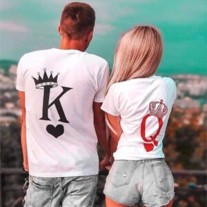 Majica Za Pare King & Queen — tisk na majico