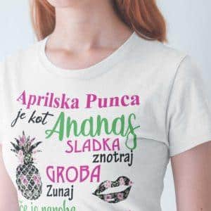 Majica Aprilska Punca — tisk na majico