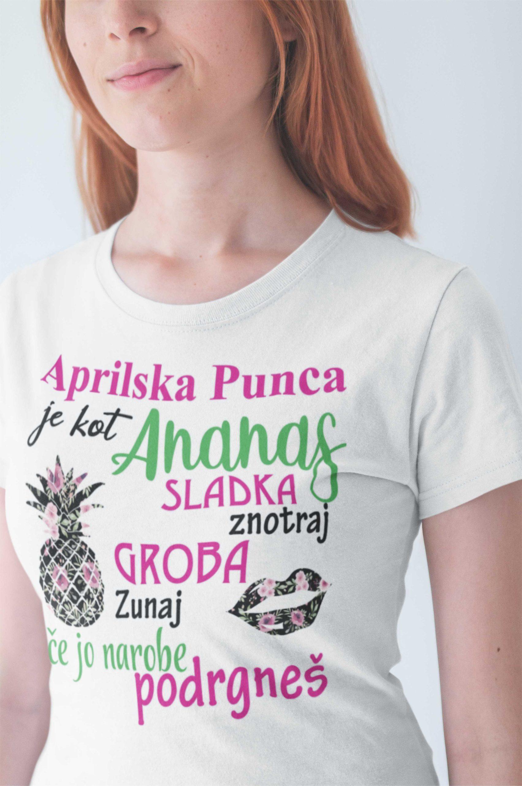 Majica Aprilska Punca — tisk na majico