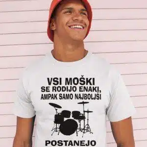 Majica - NAJBOLJŠI POSTANEJO BOBNARJI — tisk na majico