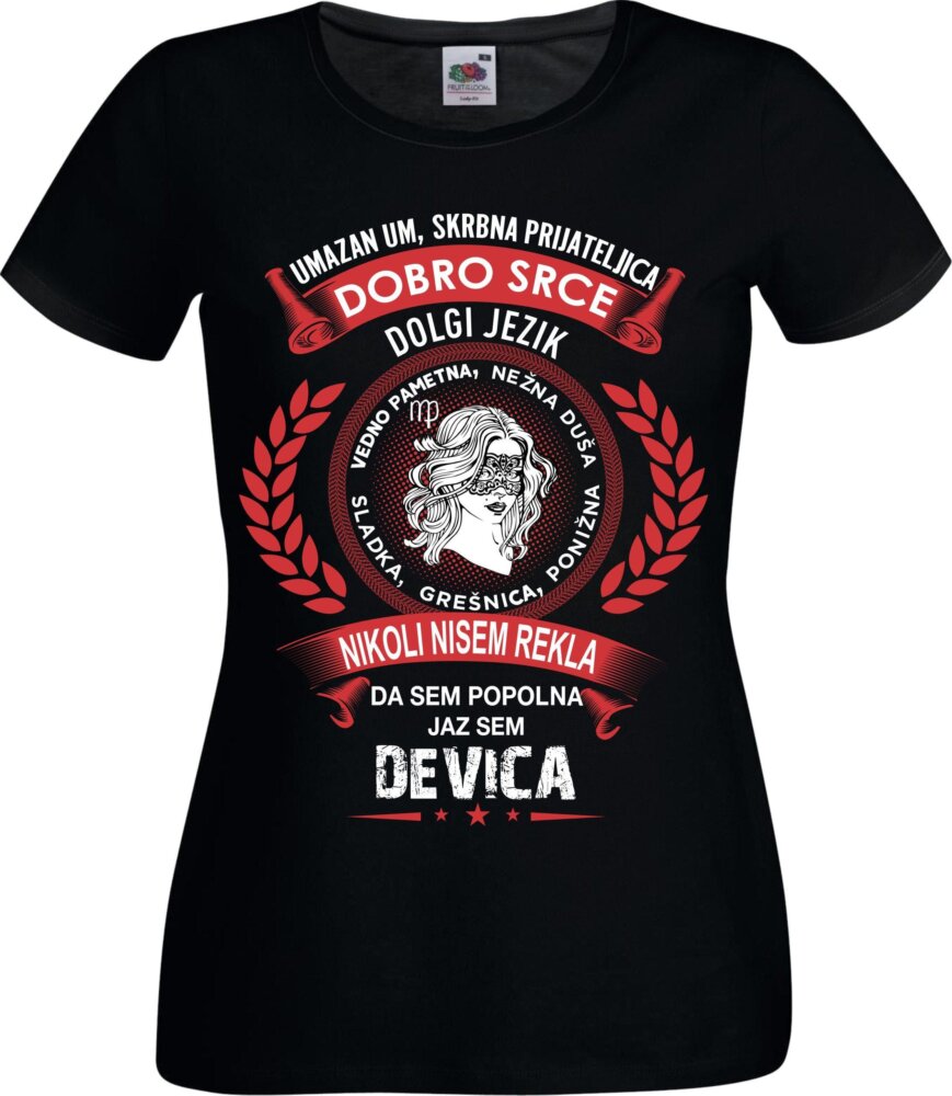 Majica Horoskop Devica — detajl natisa