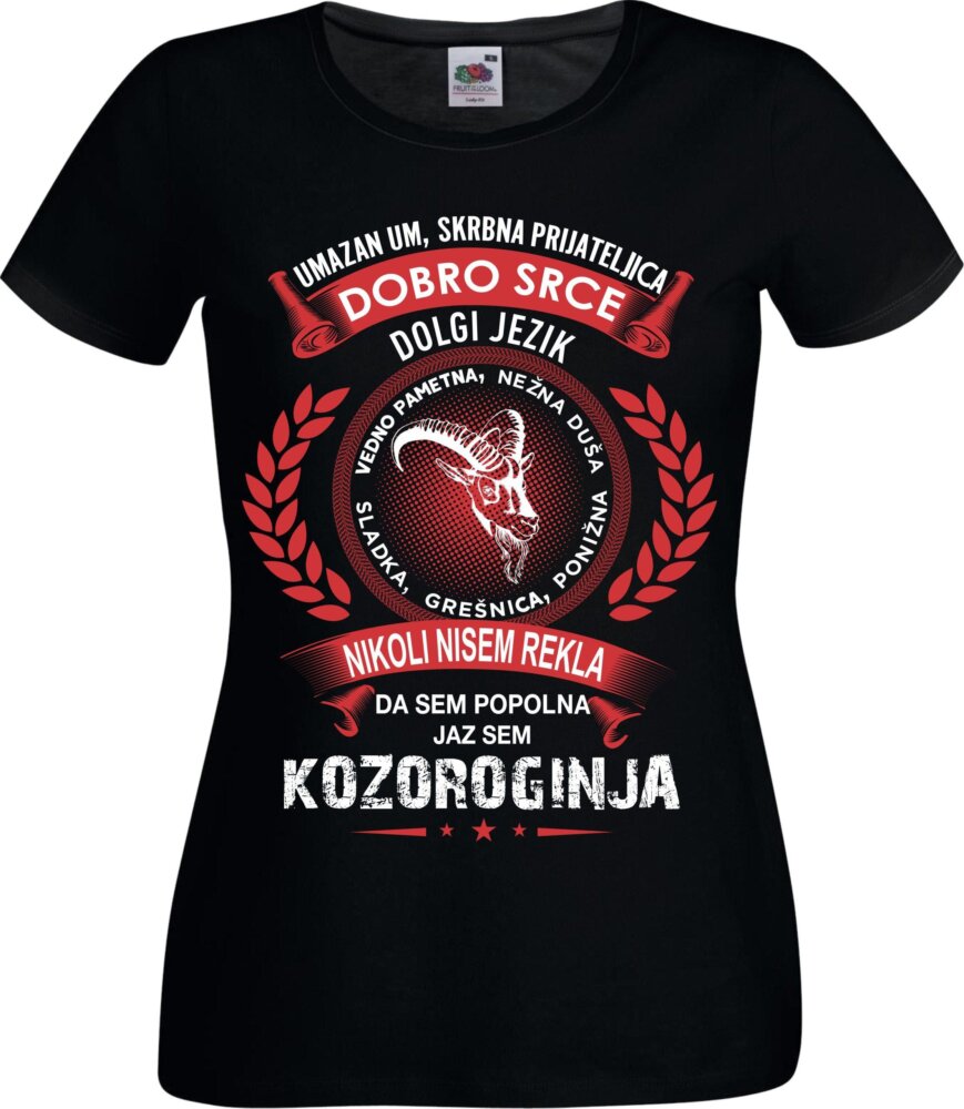 PS-SLO-KOZOROGINJA Majica Horoskop Kozoroginja — tisk na majico