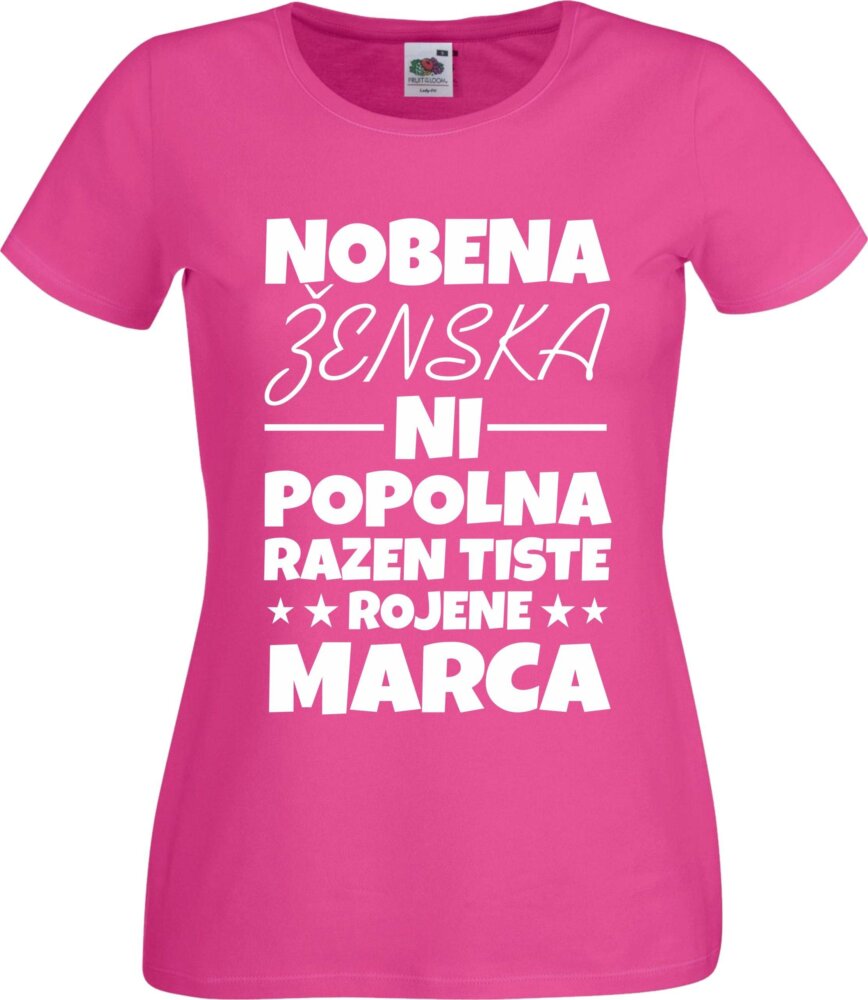 PS-SLO-PONOSNA-ZENA-MARCA-OLD Majica Nobena Ženska Ni Popolna - Marca — tisk na majico