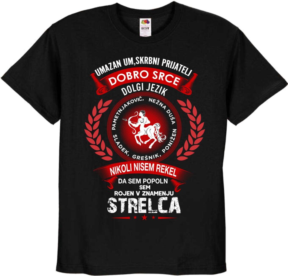 Majica Horoskop Strelec — tisk na majico