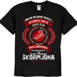 Majica Horoskop Škorpijon — detajl natisa