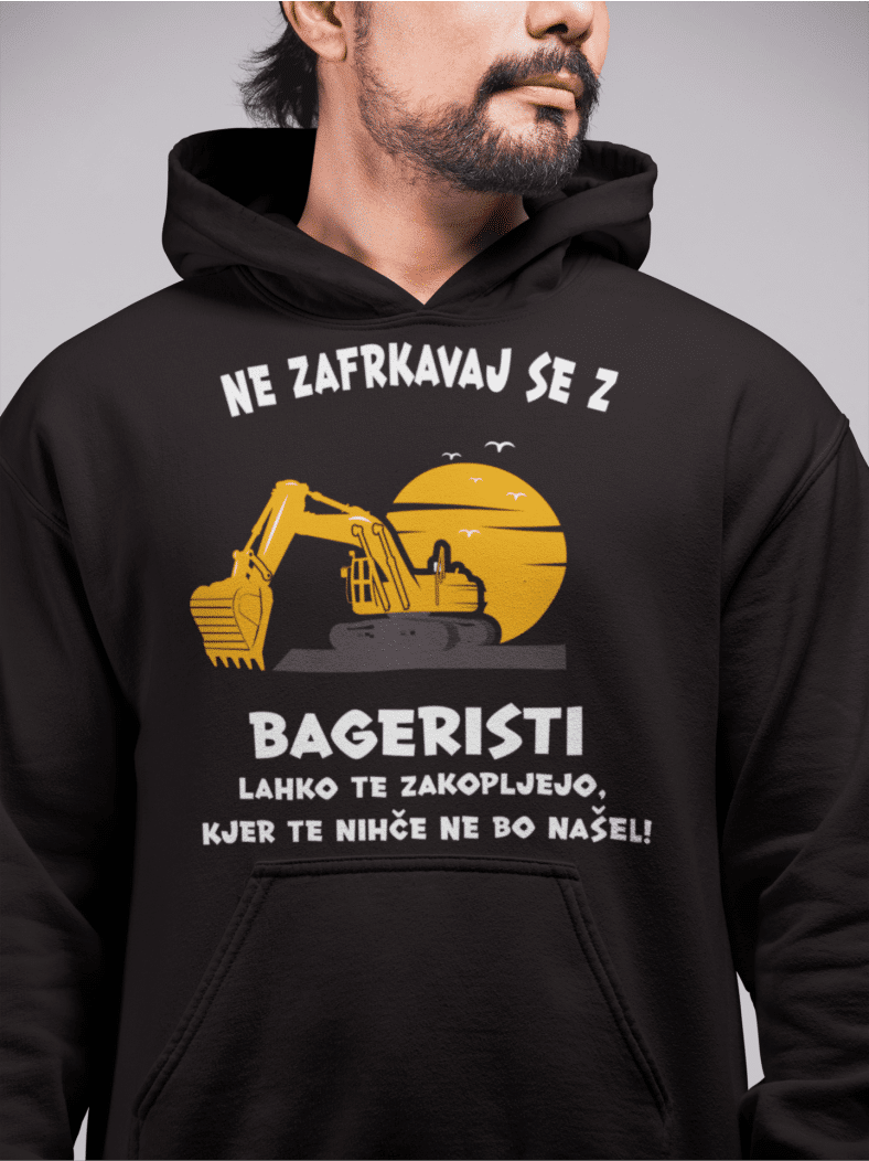 Kapucar Ne Zafrkavaj Se z Bageristi — tisk na majico