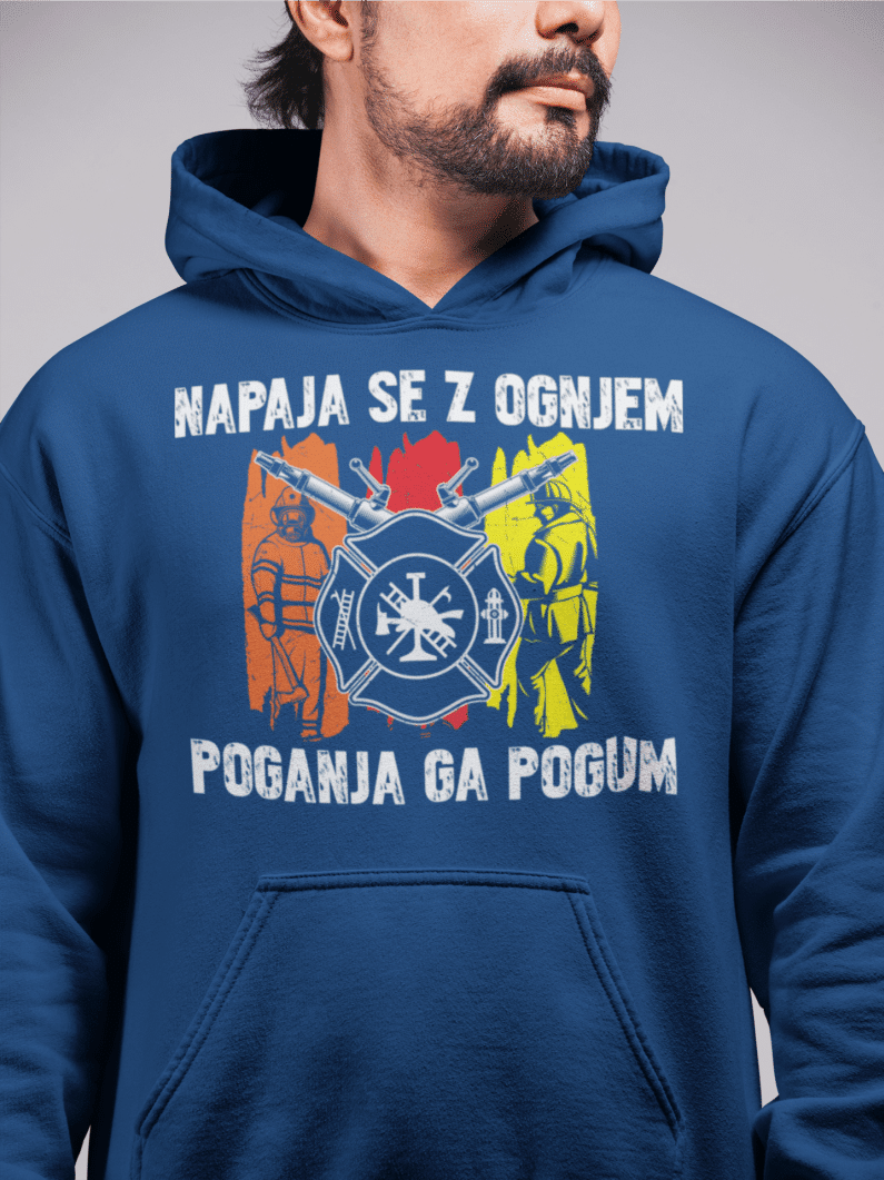 Gasilec - Napaja Se Z Ognjem, Poganja Ga Pogum — detajl natisa