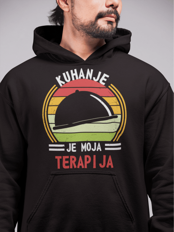 Kapucar Kuhanje Je Moja Terapija — tisk na majico