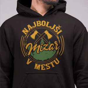 Kapucar Najboljši Mizar v Mestu — tisk na majico