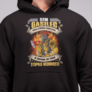 Kapucar Gasilec Moja Stopnja Sarkazma Je Odvisna Od Tvoje Stopnje Neumnosti — tisk na majico