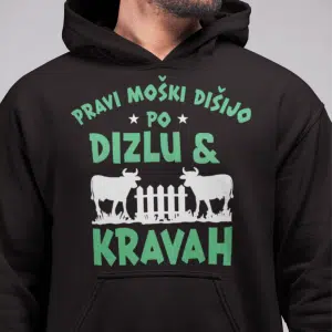 Pravi Moški Dišijo Po Dizlu In Kravah — detajl natisa