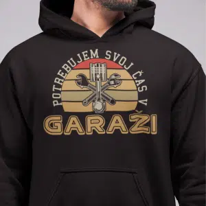 Kapucar Potrebujem Svoj Čas v Garaži — tisk na majico