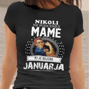 Majica Ne Podcenjuj Mame Januar — detajl natisa