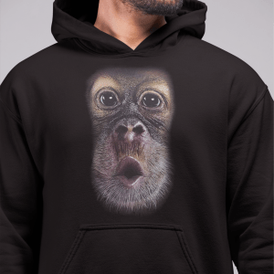 Kapucar 3D Gorila — tisk na majico