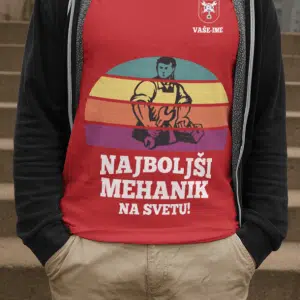 Majica Po Naročilu - Tako Izgleda Najboljši Mehanik — detajl natisa
