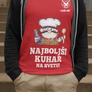 Majica Po Naročilu - Tako Izgleda Najboljši Kuhar — detajl natisa