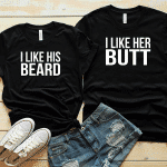 Majica Za Pare Beard & Butt — tisk na majico
