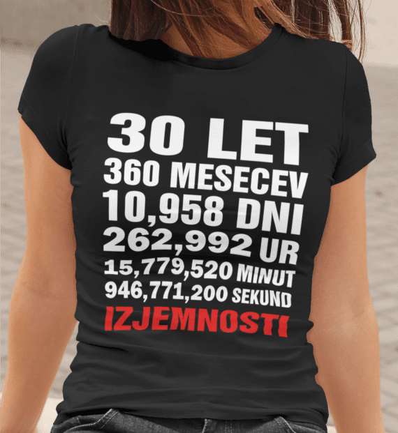 Majica 30 Let Izjemnosti — različica 3