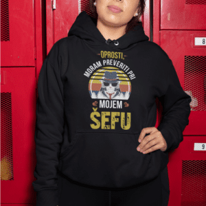 Kapucar Oprosti, Moram Preveriti Pri Mojem Šefu — tisk na majico