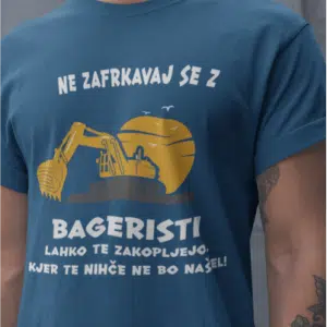 Majica Ne Zafrkavaj Se Z Bageristi — detajl natisa