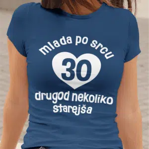 Majica Mlada Po Srcu 30 — detajl natisa