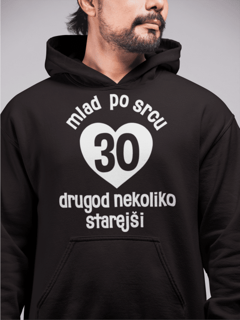 Kapucar Mlad Po Srcu 30 — tisk na majico