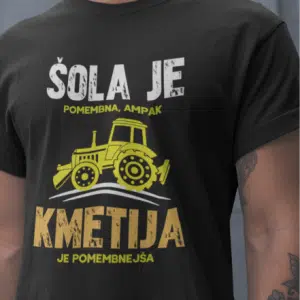 Majica Šola Je Pomembna, Ampak Kmetija Je Pomembnejša — tisk na majico