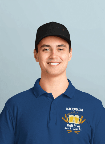 Polo Majica Nacionalni Dan Piva — detajl natisa