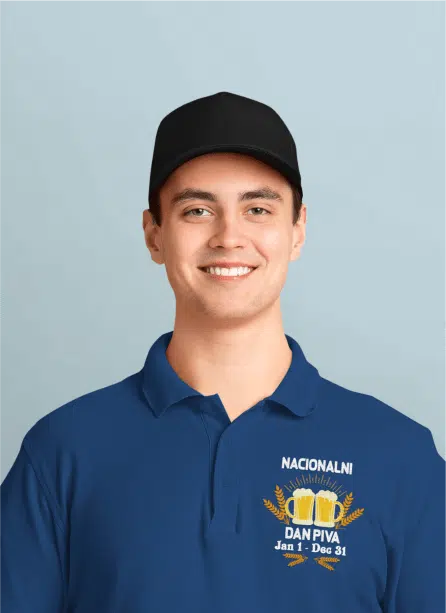 Polo Majica Nacionalni Dan Piva — detajl natisa