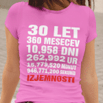 Majica 30 Let Izjemnosti — tisk na majico