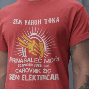 Majica Sem Električar — detajl natisa