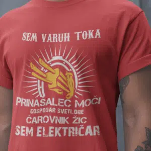 Majica Sem Električar — detajl natisa