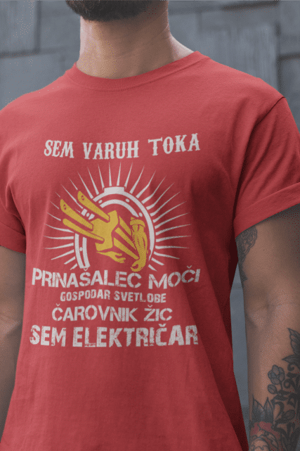 Majica Sem Električar — detajl natisa