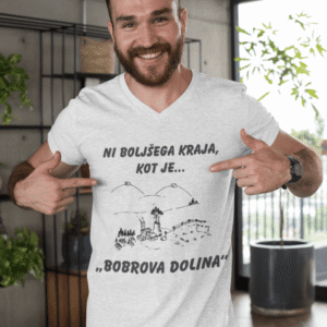 Majica Ni Boljšega Kraja, Kot Je Bobrova Dolina — detajl natisa