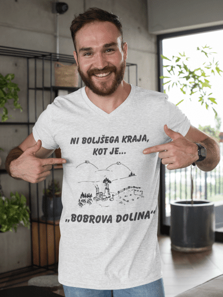 Majica Ni Boljšega Kraja, Kot Je Bobrova Dolina — detajl natisa