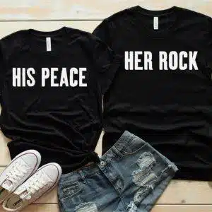 Majica Za Pare Her Rock & His Peace — tisk na majico