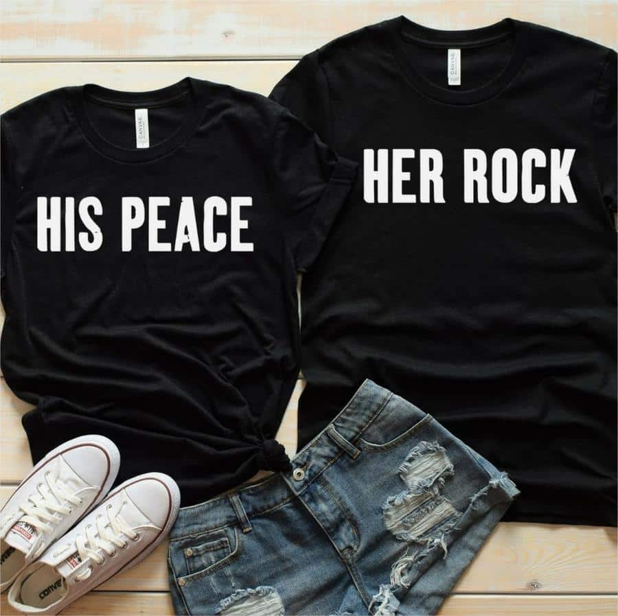Majica Za Pare Her Rock & His Peace — tisk na majico