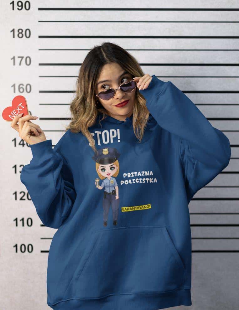 Kapucar Prijazna Policistka — tisk na majico