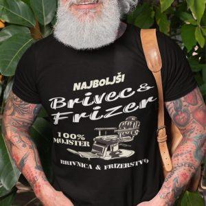 Majica - Najboljši Brivec & Frizer — tisk na majico