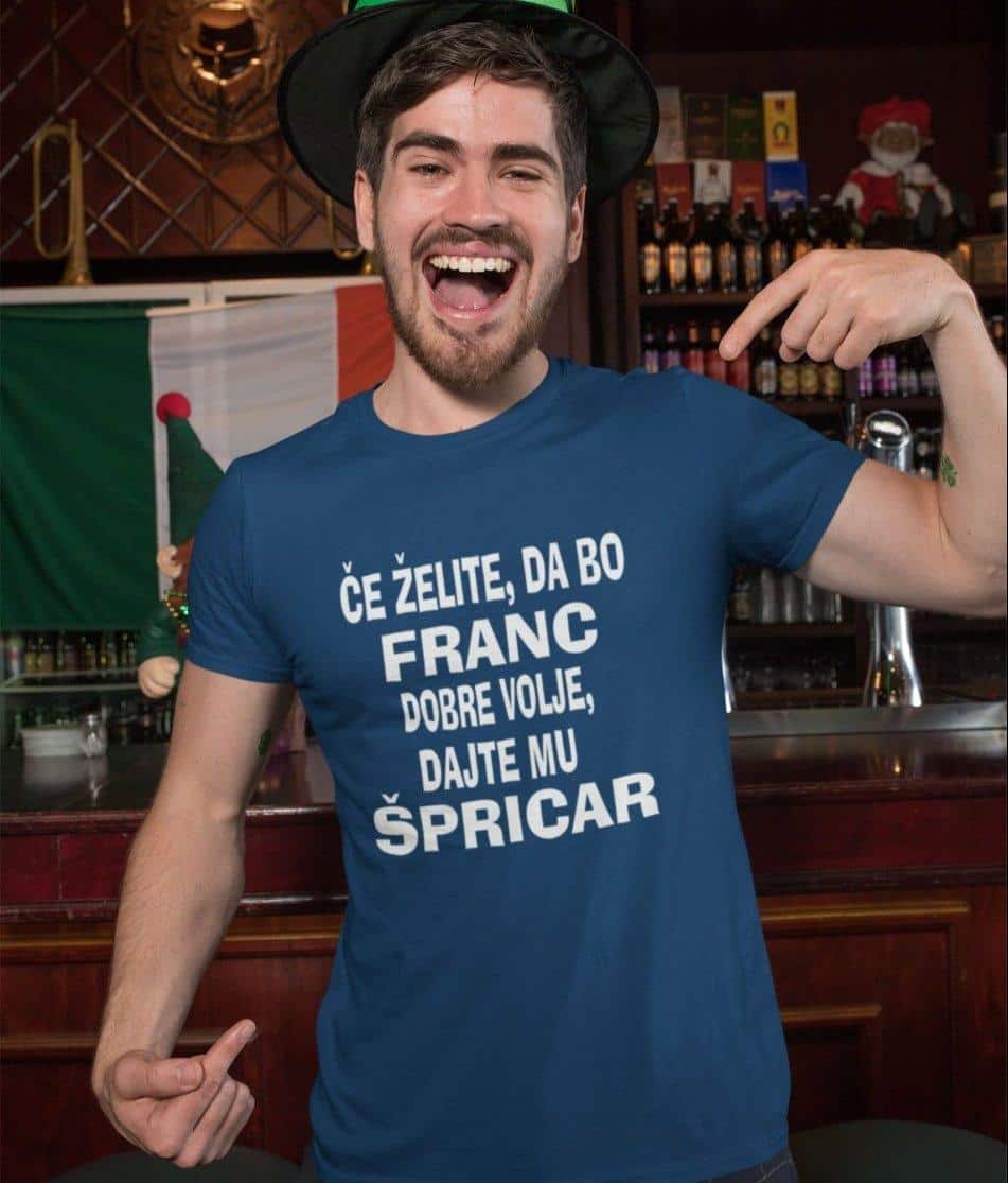 Če želite, da bo [IME] dobre volje dajte mu ŠPRICAR — detajl natisa