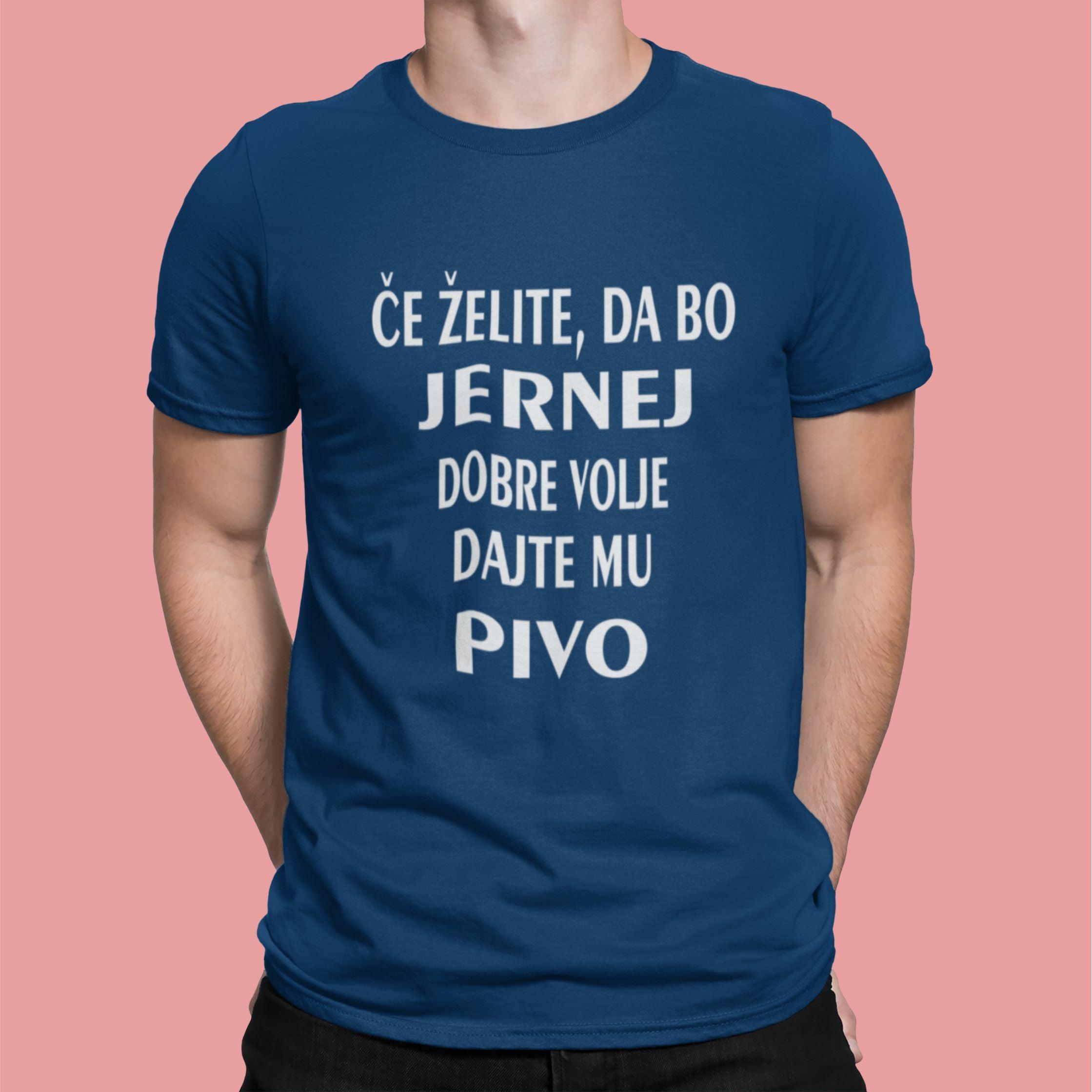 Če želite, da bo [IME] dobre volje dajte mu PIVO — tisk na majico