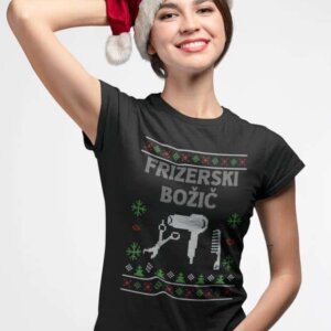 Majica Frizerski Božič — tisk na majico
