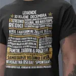 Majica Legende So Rojene - Decembra — tisk na majico