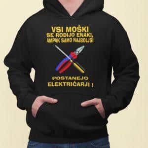 Kapucar Najboljši Postanejo Električarji — tisk na majico