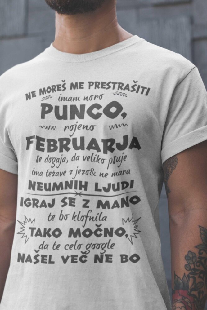 Majica Ne Moreš Me Prestrašiti - Februar — tisk na majico