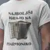Majica - Najboljši igrajo na HOHNER Harmoniko — tisk na majico