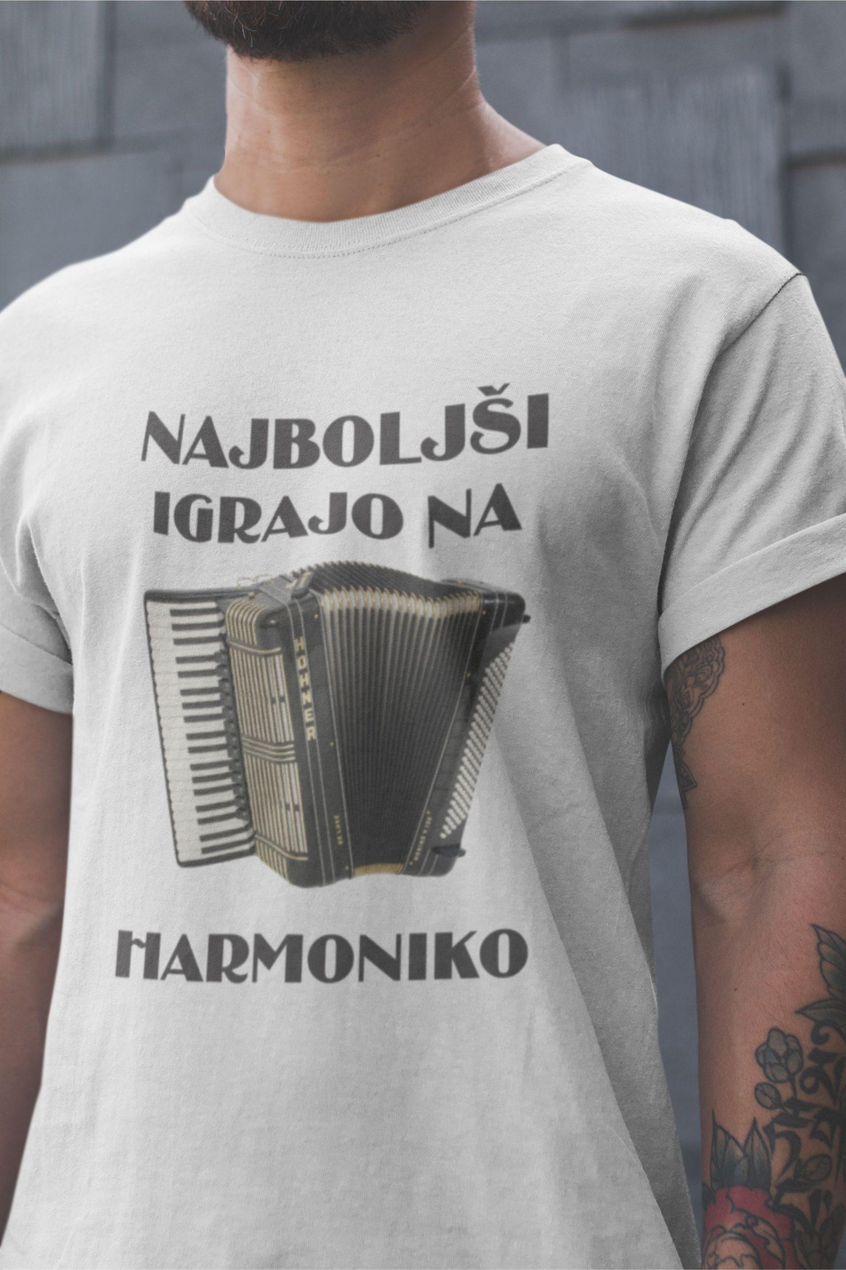 Majica - Najboljši igrajo na HOHNER Harmoniko — tisk na majico